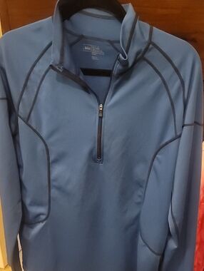 REI Men's Blue Quarter-Zip Performance Jacket